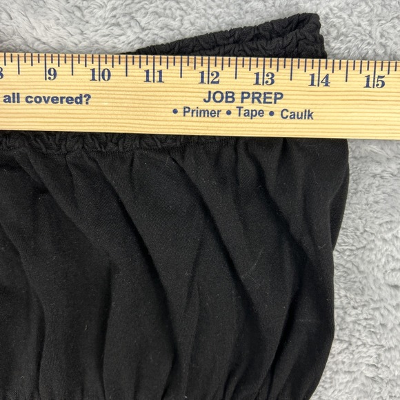 Lark + Grey Smocked Strapless Maxi Casual Dress S/M Black Stretch - Picture 3 of 5